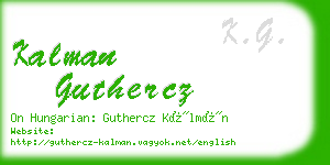 kalman guthercz business card